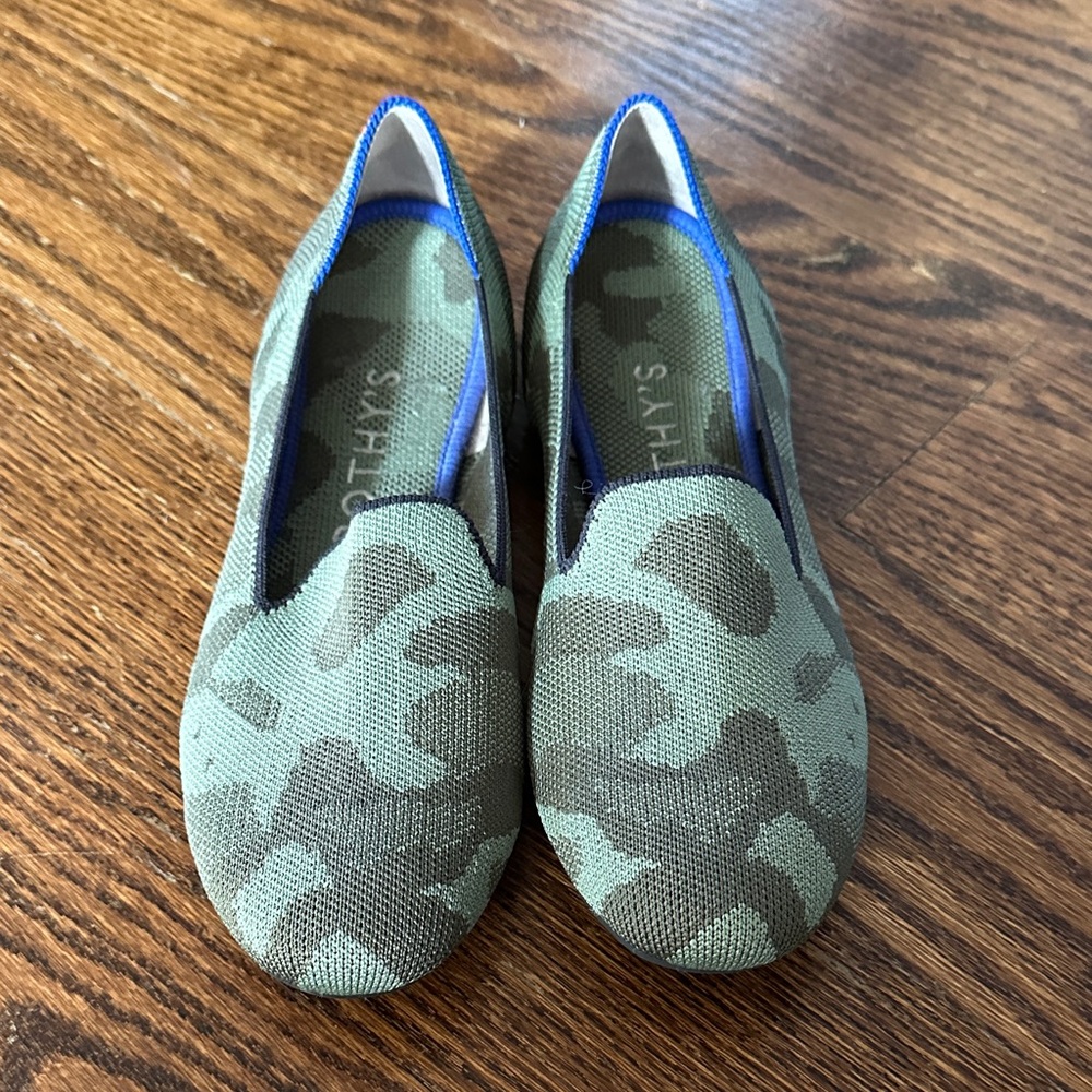 Green Camouflage Slip-On Shoes